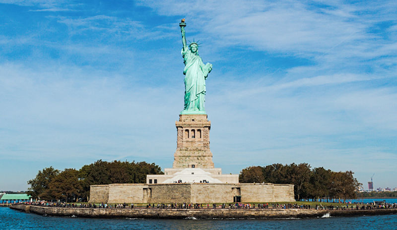 Statue of liberty is one of the iconic monuments in the world