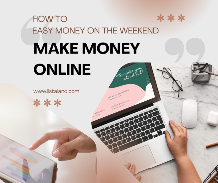 make money online on the weekend